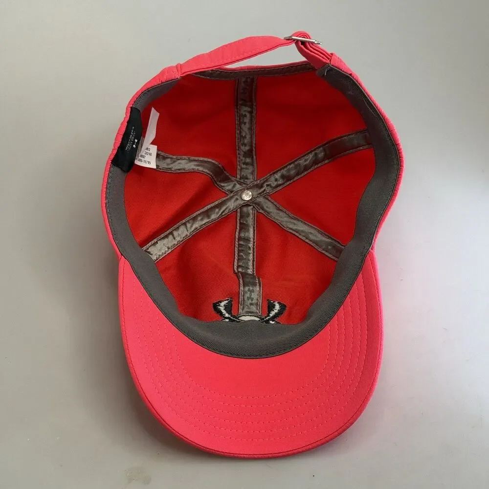Under Armour Ball Cap Hat Hot Pink Neon Buckle Strap Women's OSFA Active Running